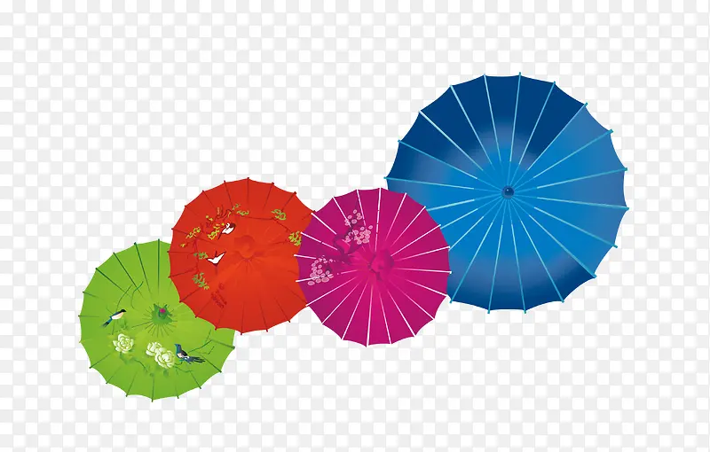 彩色的纸伞