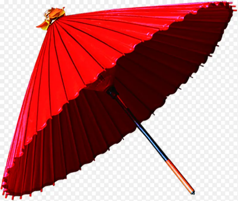 红色纸伞展板设计