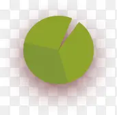 绿色高清手绘圆盘图标