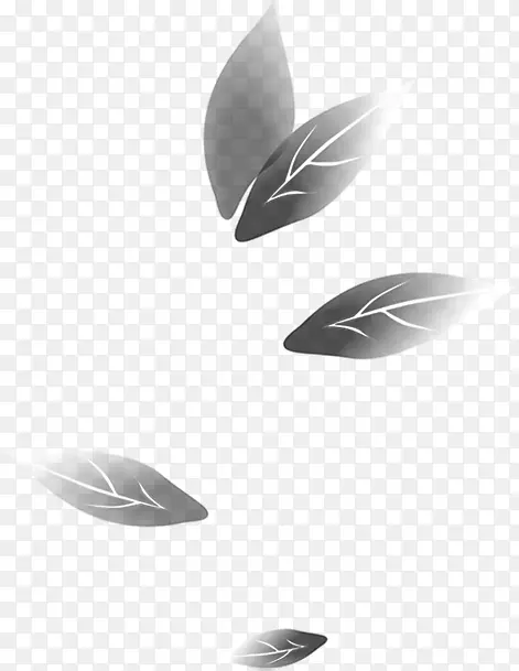 灰色个性树叶设计