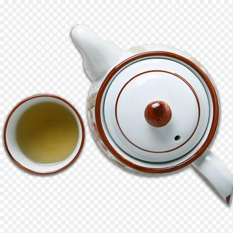 韩式茶壶茶杯免抠素材