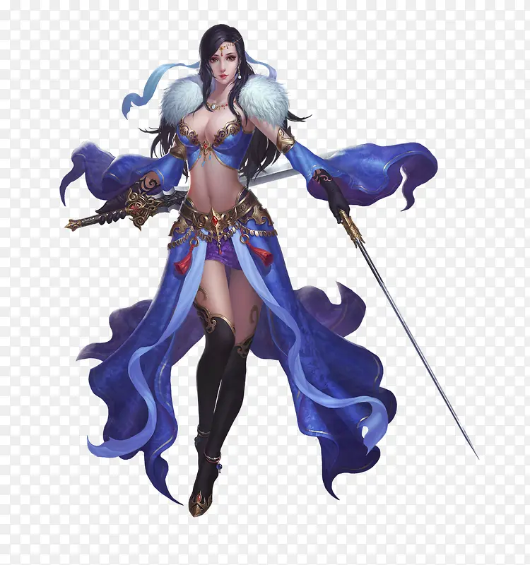 超强势的长发美女人物