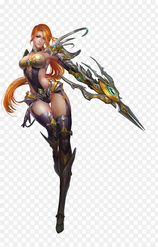黄色清新长发游戏美女