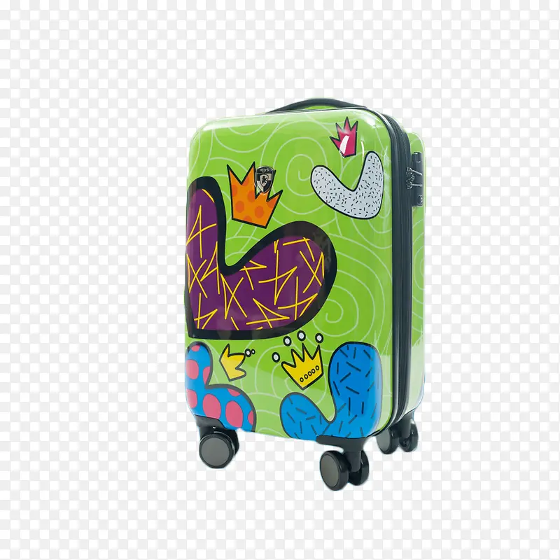 绿色行李箱包