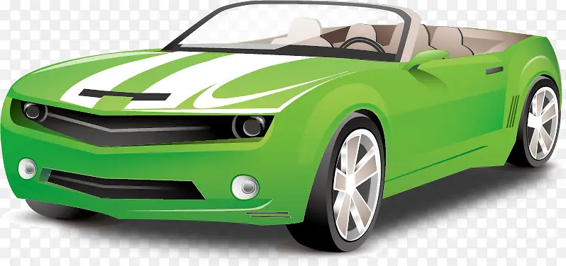 绿色小跑车