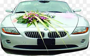 白色跑车婚车婚礼