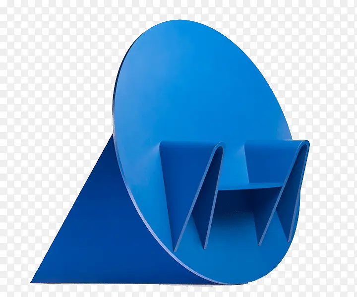 蓝色的几何宝座家具设计