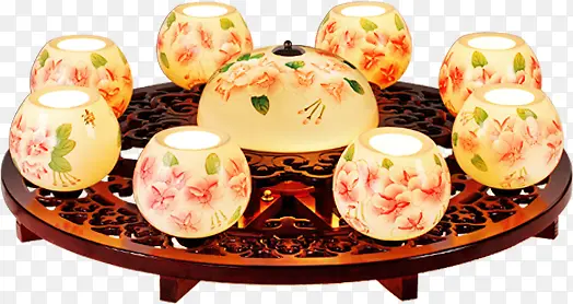 中国古风圆灯装饰