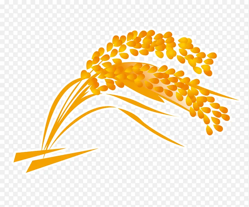 矢量金黄麦穗