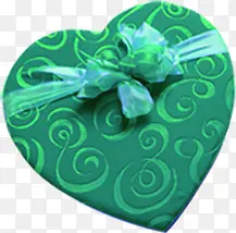 高清绿色爱心礼盒