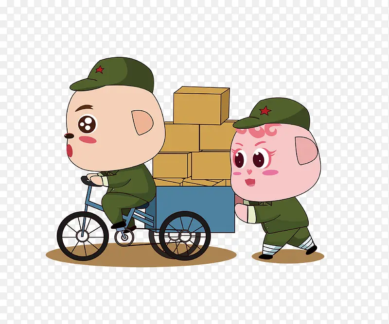 手绘积极向上爱国元素