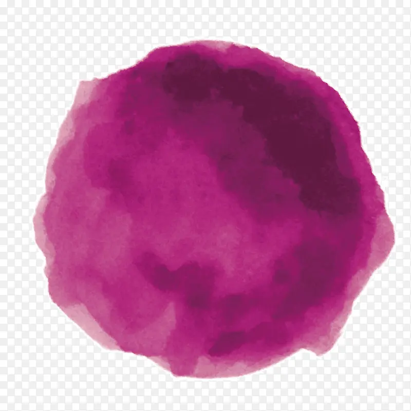 矢量紫色圆形印染水彩纸