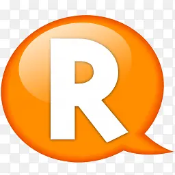橙色气泡字母r