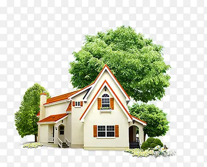 房子建筑欧式树木