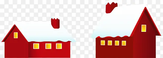 红色房屋展架设计