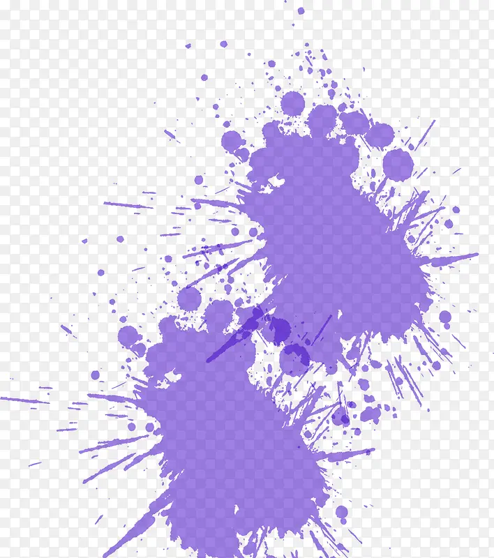 手绘紫色墨迹涂鸦