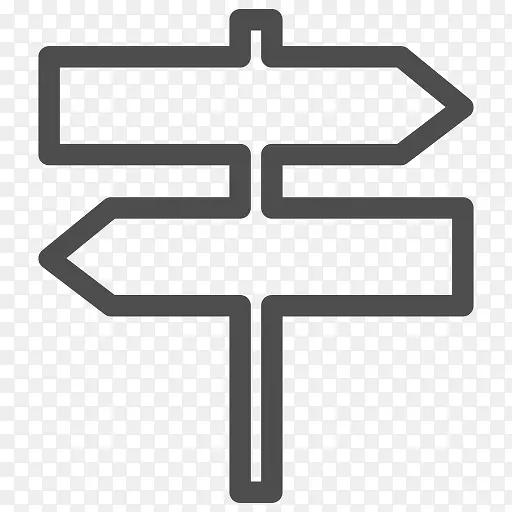 箭头方向东北路标志南旅行图标集