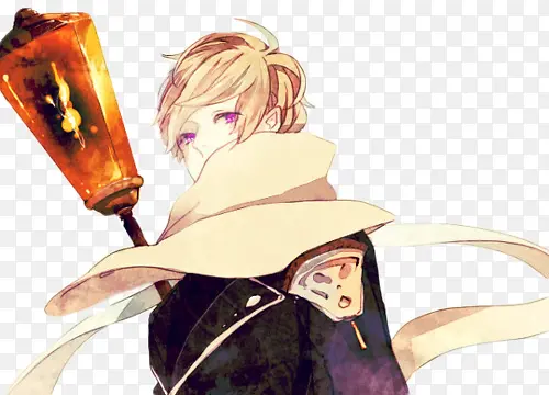 卡通立绘回头的男子