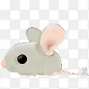 灰色卡通小老鼠