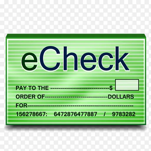 检查E电子支票信用卡
