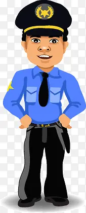 卡通矢量警察