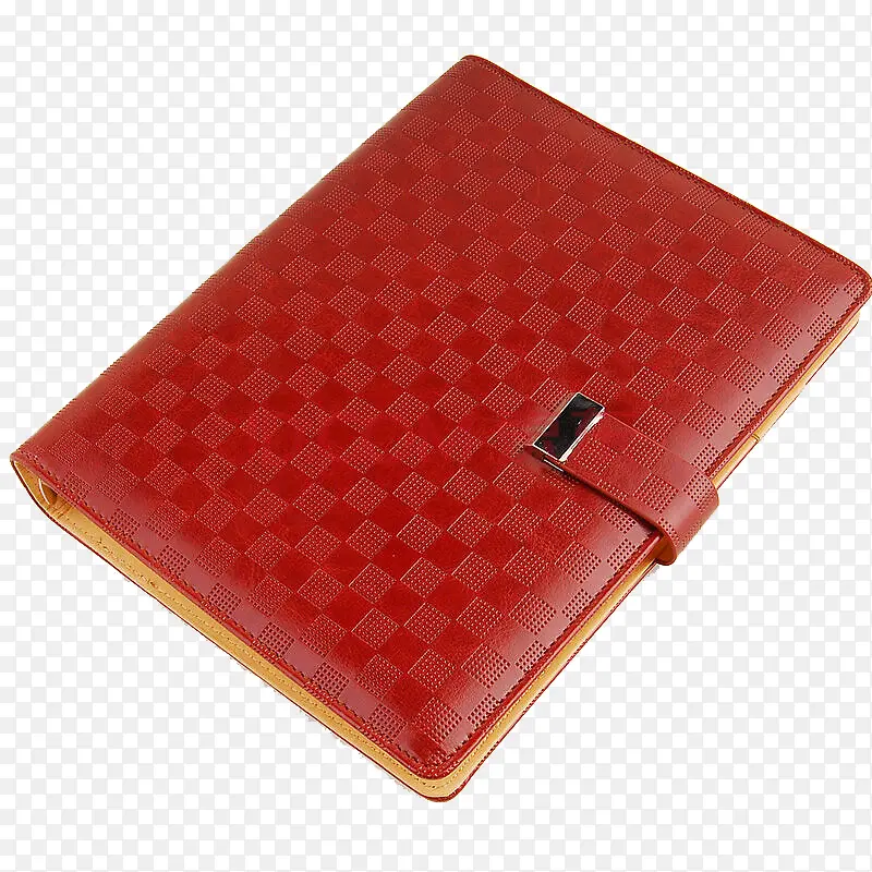 砖红色格纹日记本