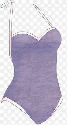 紫色泳衣图片