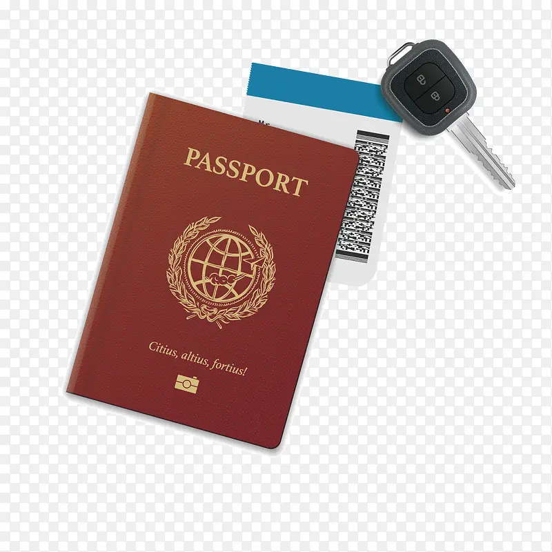 卡通护照矢量图