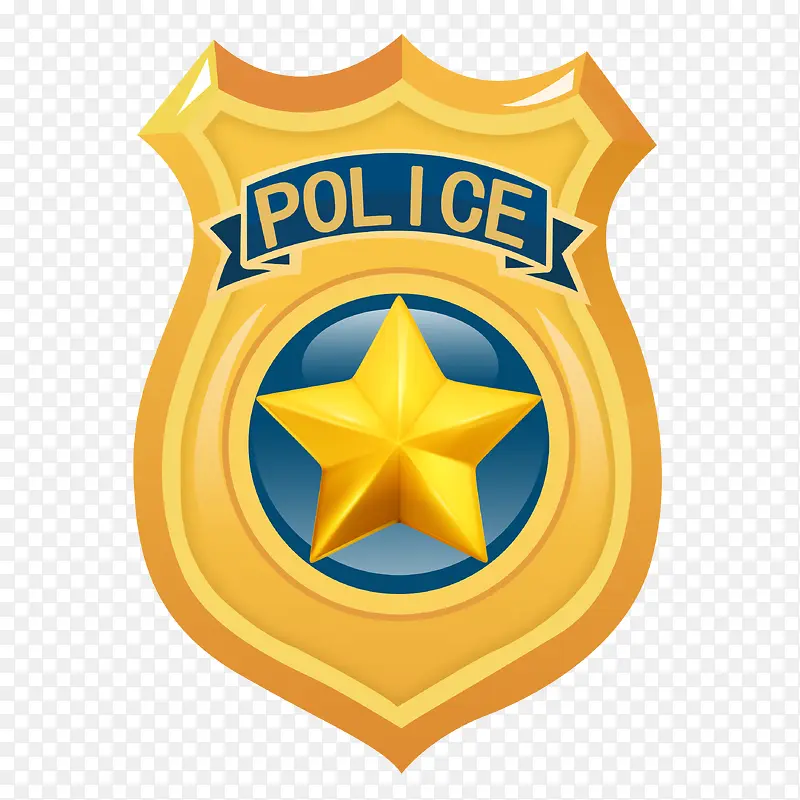 警察徽章元素美国