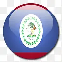 伯利兹国旗国圆形世界旗
