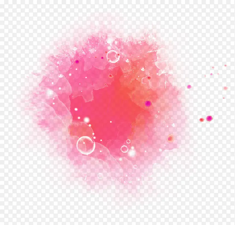 粉色水印绘画图片