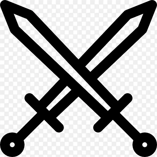 双剑交叉图标 吉祥图案 象征力量团结PNG图片素材下载_图片编号ywgxbgjr-免抠素材网