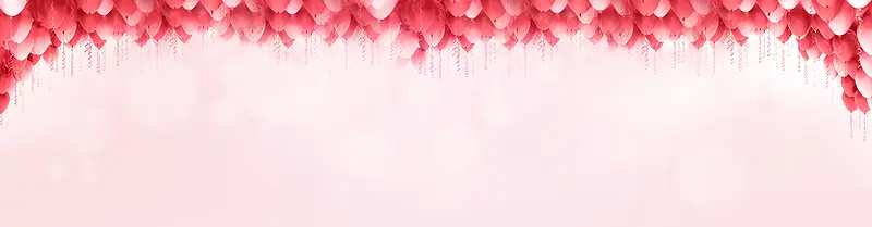 爱情温馨气球背景banner