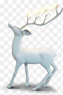 白色鹿雕像