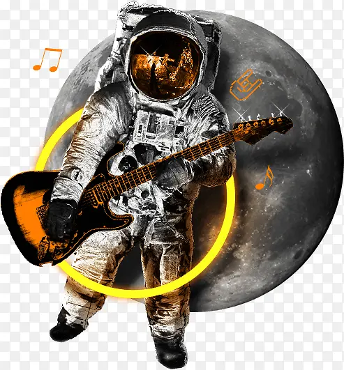 太空人弹吉他