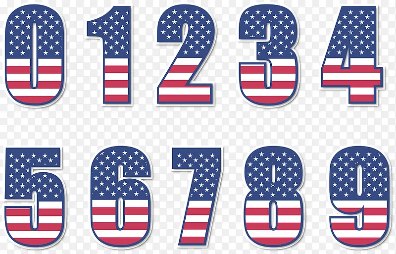 美国国旗艺术数字