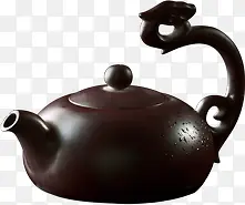 黑色古朴茶具茶壶