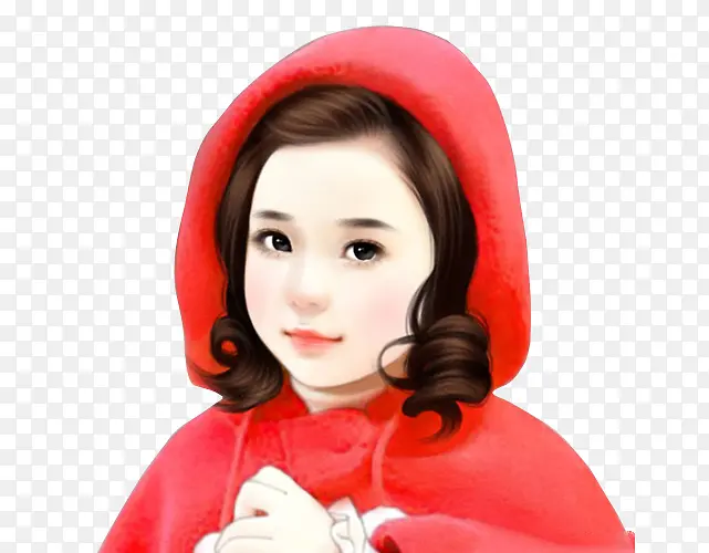 小红帽女孩素材