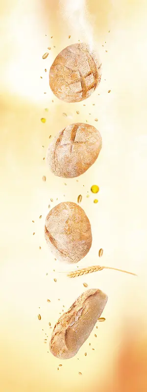 蓬松美味面包海报背景