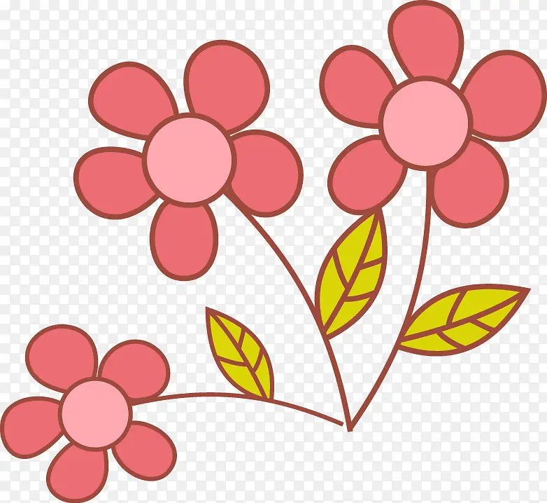 卡通手绘小花