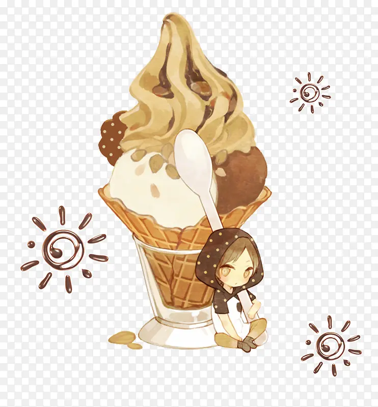 手绘冰淇淋