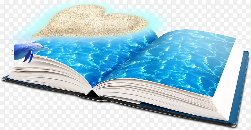 创意海洋书本沙滩