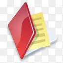 文件夹文件红文件纸iComic