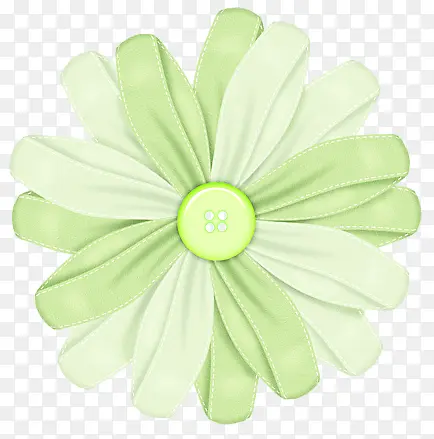 绿色布纹花装饰