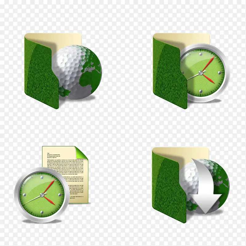 高尔夫球文件夹图标