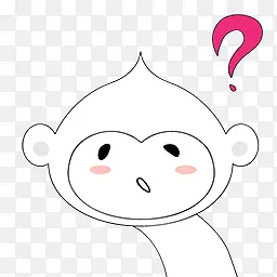 可爱小猴问号PNG图片素材下载_图片编号yvvoklzg-免抠素材网