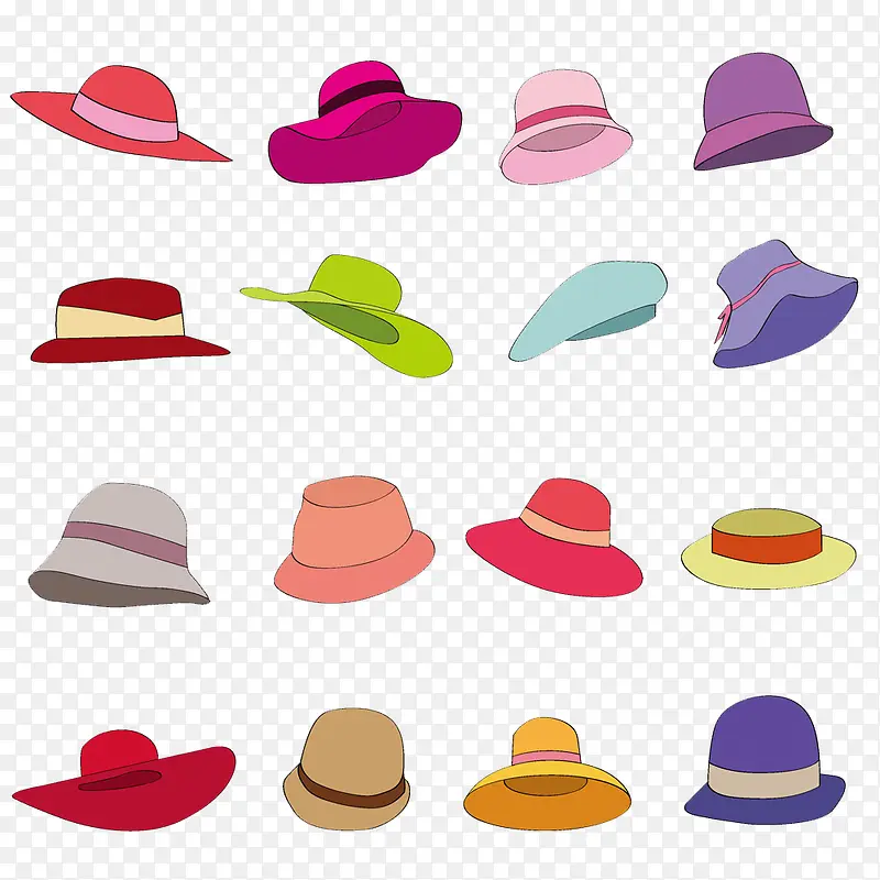 各种帽子图标