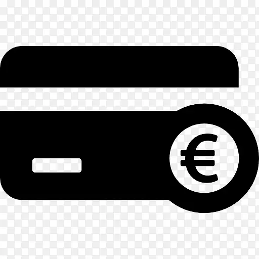 信用卡和欧元符号图标
