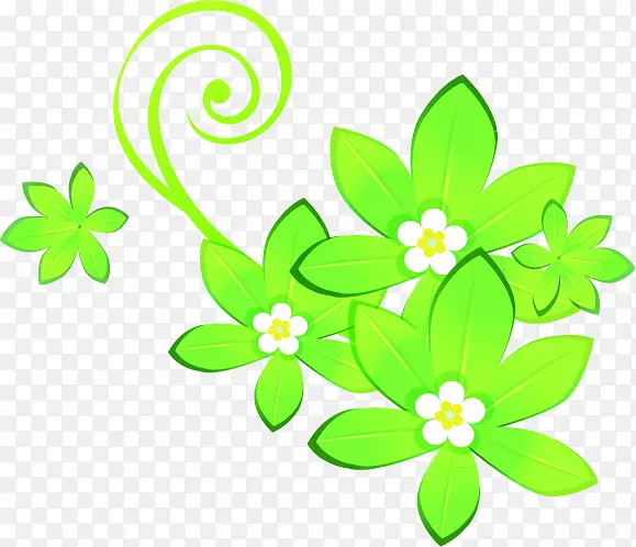 绿色创意花朵美景设计