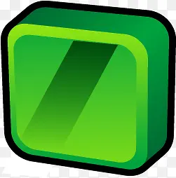 方形绿色创意电脑图标